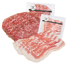 Franse pur porc of ontbijtspek droog gezouten